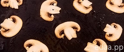 Грибной крем суп ПП Обжариваем шампиньоны