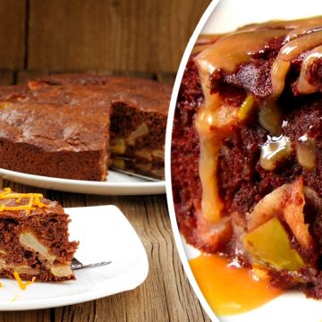 Шоколадная шарлотка с яблоками Шоколадная шарлотка с яблоками